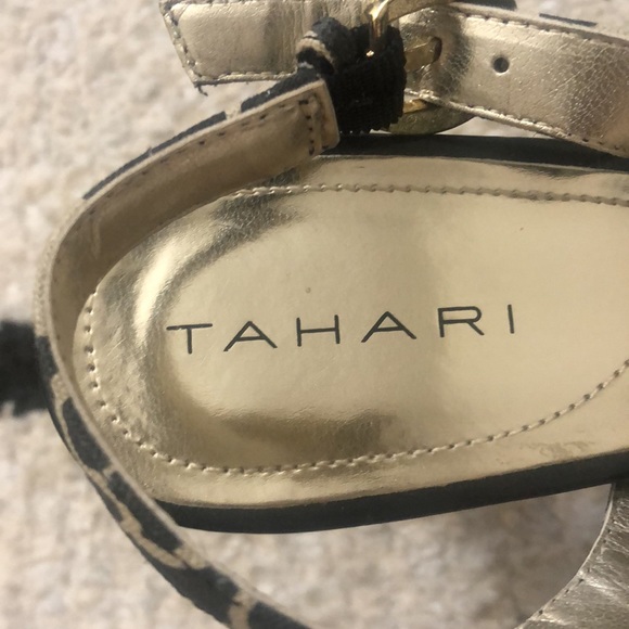Tahari Beige/Black Giraffe Print Heels - Picture 5 of 9